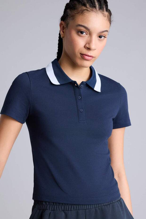 Cotton Slim Fit Pike Short Sleeve Polo T-Shirt H3265Ax26Sp