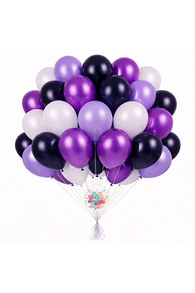 Kuromi Concept Purple Navy Blue Balloon Set 24-Piece Lilac White Birthday Party Decoration