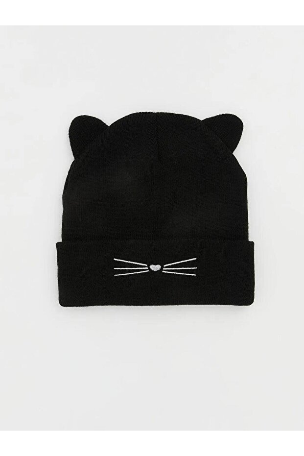 Embroidered Plush Pompom Girls' Beret (W5)