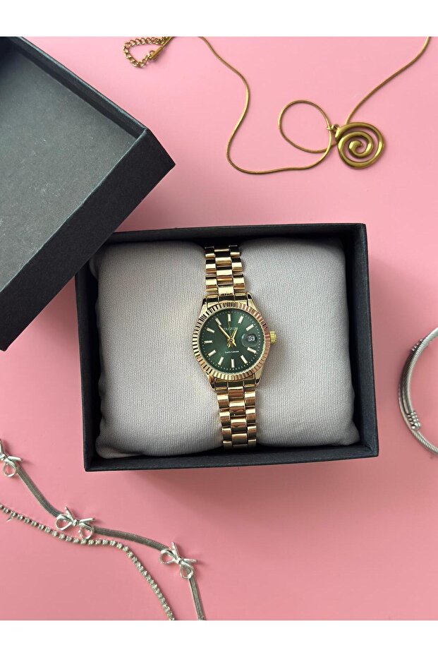 2026 Klishe Green Dial Stylish Women's Watch
