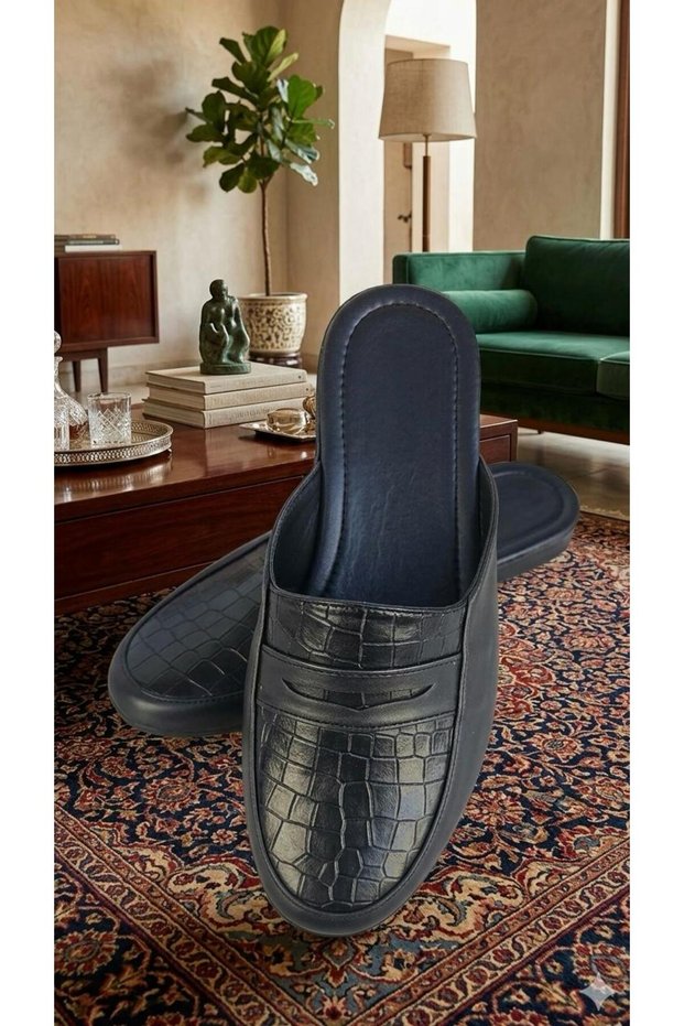 Most Preferred Orthopedic Men's Black Groom House Slippers