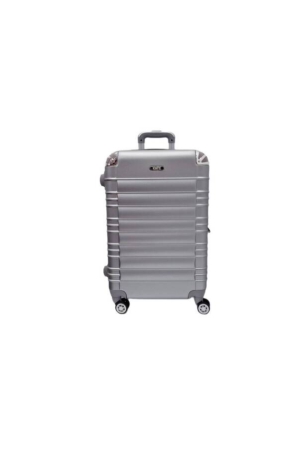 Valize plastic 1ps Argintiu L