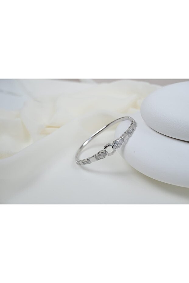 Klpç080 Ring with Stone Detail Silver Clamp Steel (Inner Diameter 5.8 cm)