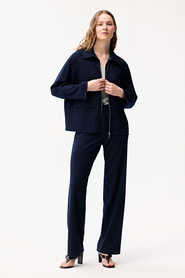 Fermuarlı Örme Ceket - 3