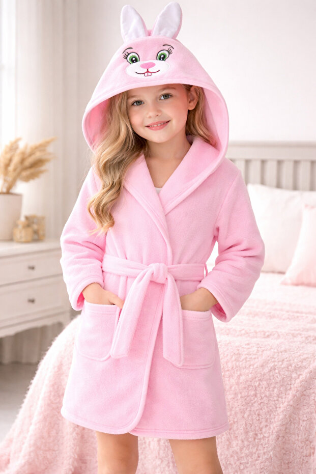 Hooded Children's Bathrobe Cotton