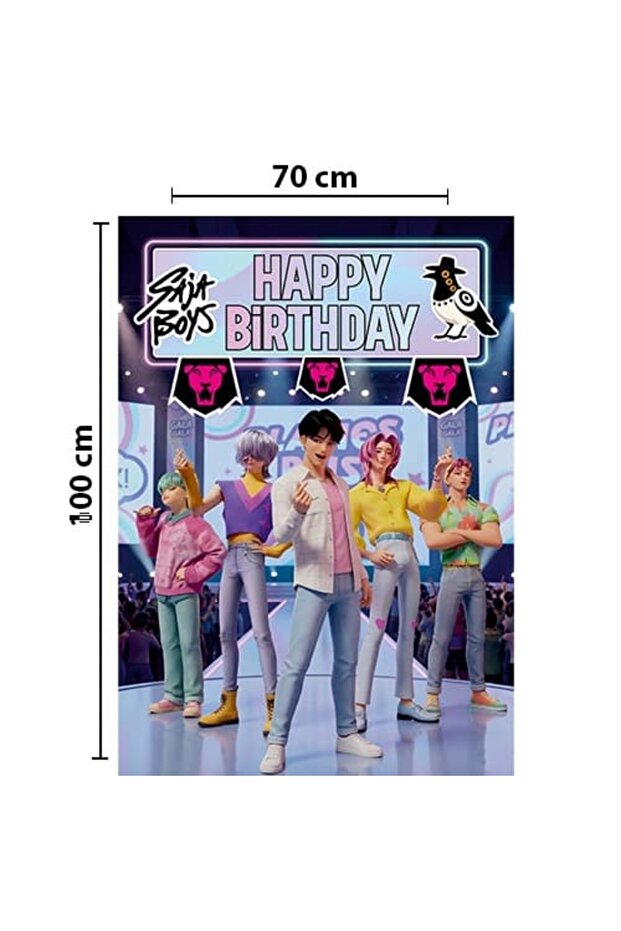 Saja Boys Birthday Poster 70*100 cm