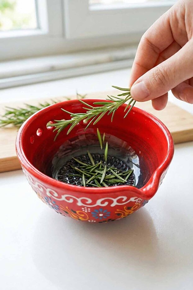 Sultan Garden Series Handmade Ceramic Multi-Purpose Grater and Thyme Rubbing Bowl