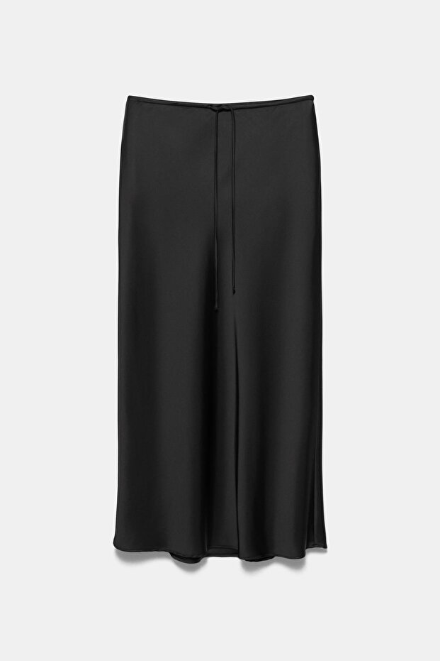 Saten midi etek - 7