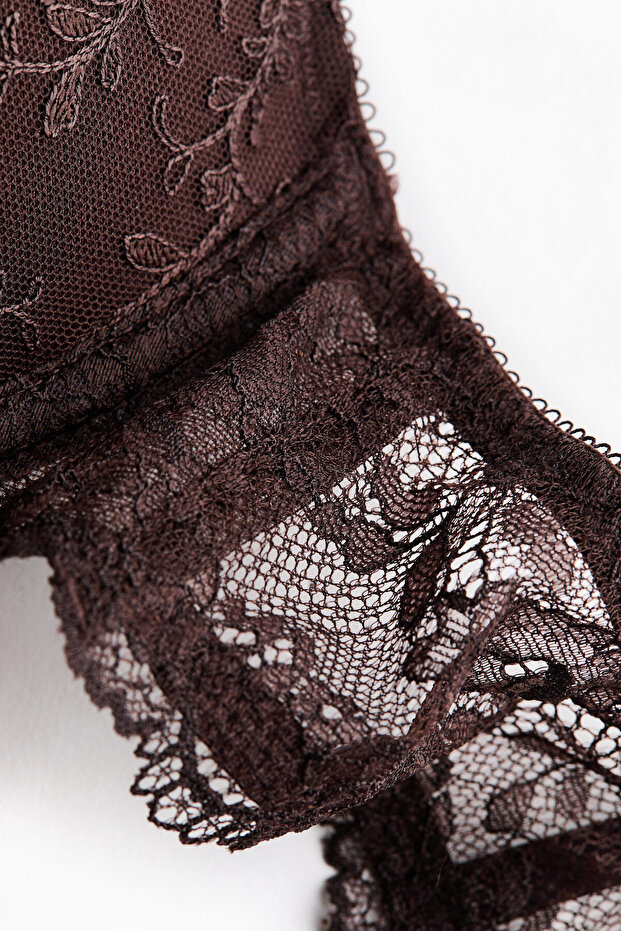 İşlemeli Push-up Sütyen - 6