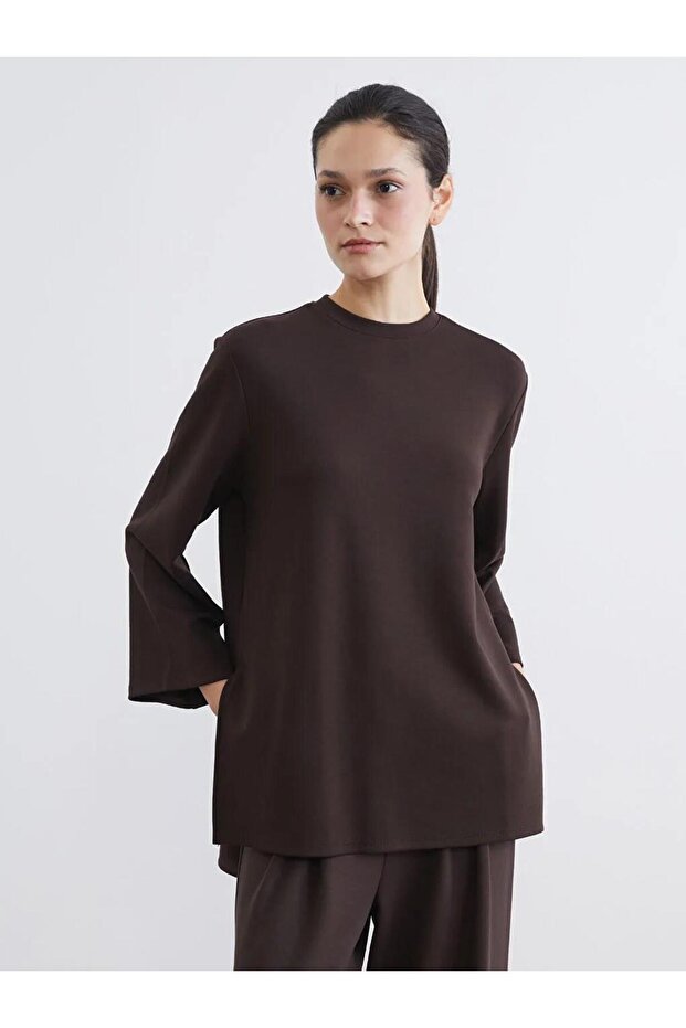 Crew Neck Oversized Women's Sweatshirt Tunic (W5)