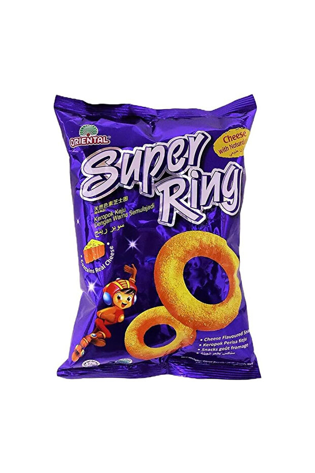 Super Rings Cheese Flavored Puffed Corn Snacks (60g)