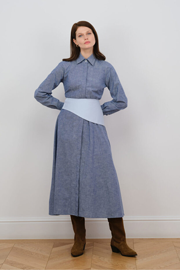 Rochie Alba Albastru - 2