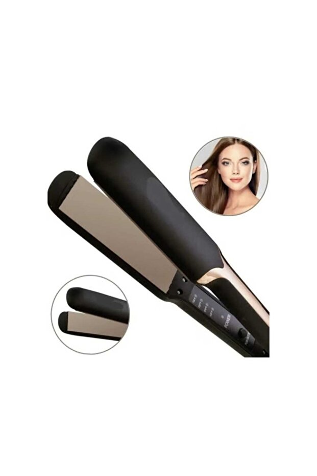 Professional Tourmaline Ceramic Hair Styler – 2-in-1 Digital Straightener & Curler