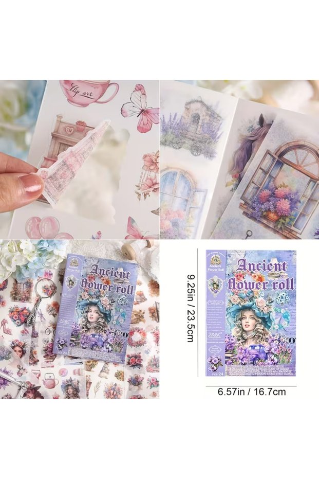 24 Sheets Washi Sticker Booklet Bullet Journal Scrapbook Laptop