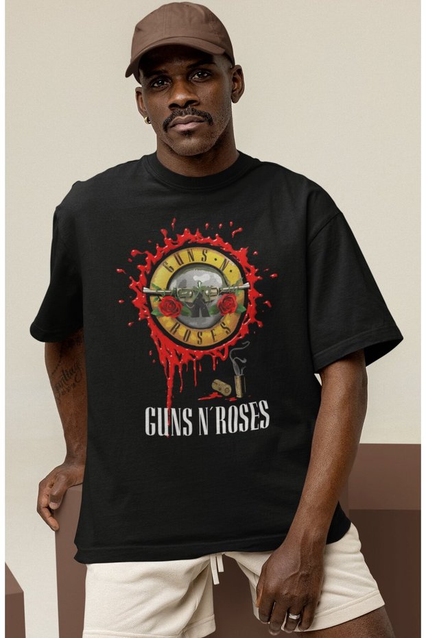 Design Guns'N Roses Rock Metal Music Band Printed Unisex Oversized T-Shirt