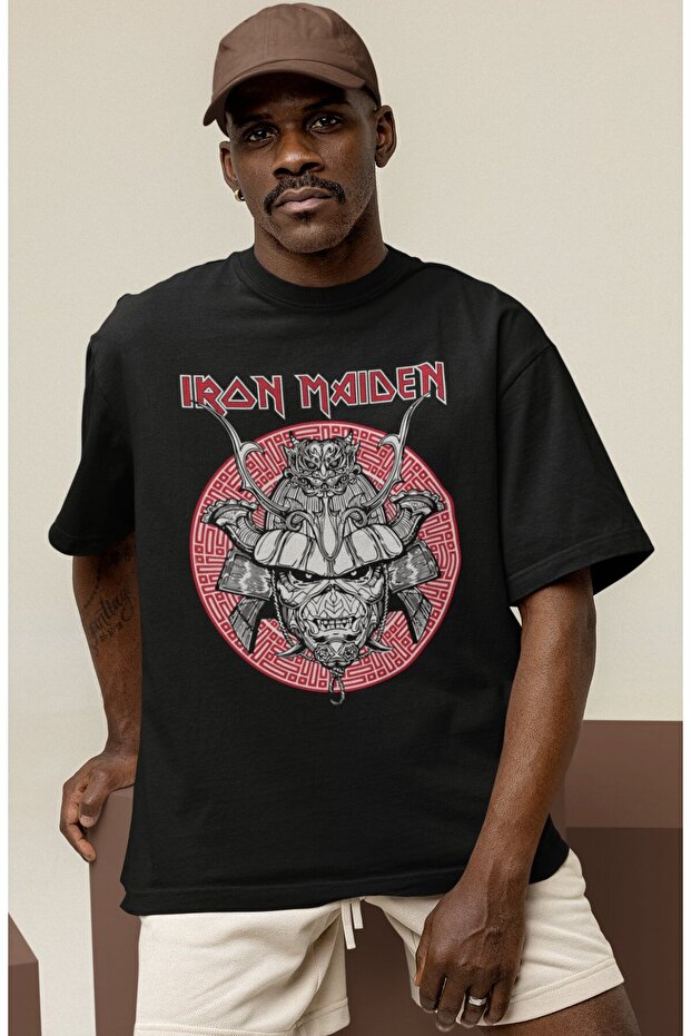 Design Iron Maiden Rock Metal Music Band Printed Unisex Oversized T-Shirt