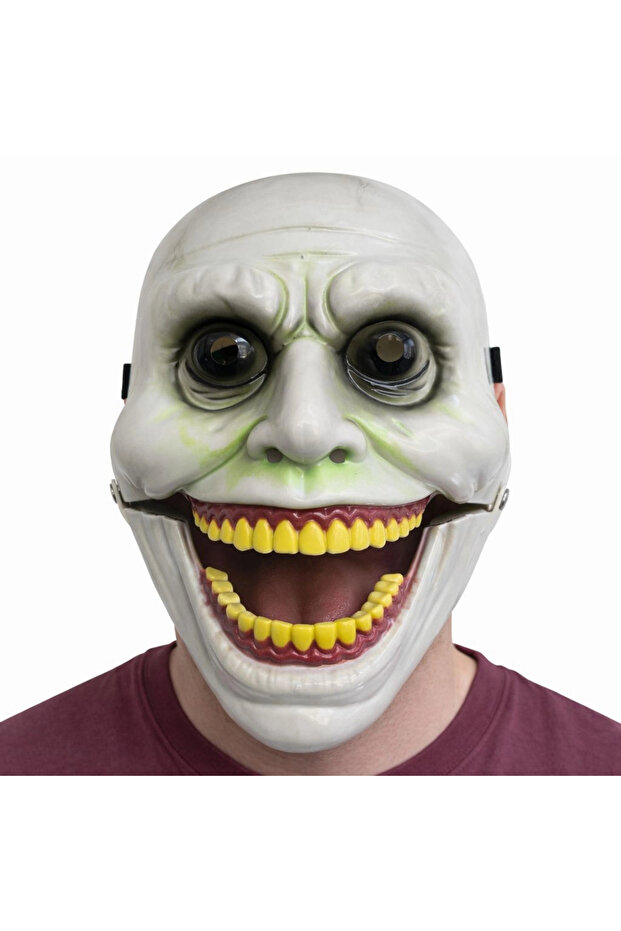 Horror Mask with Movable Jaw Mechanism Green