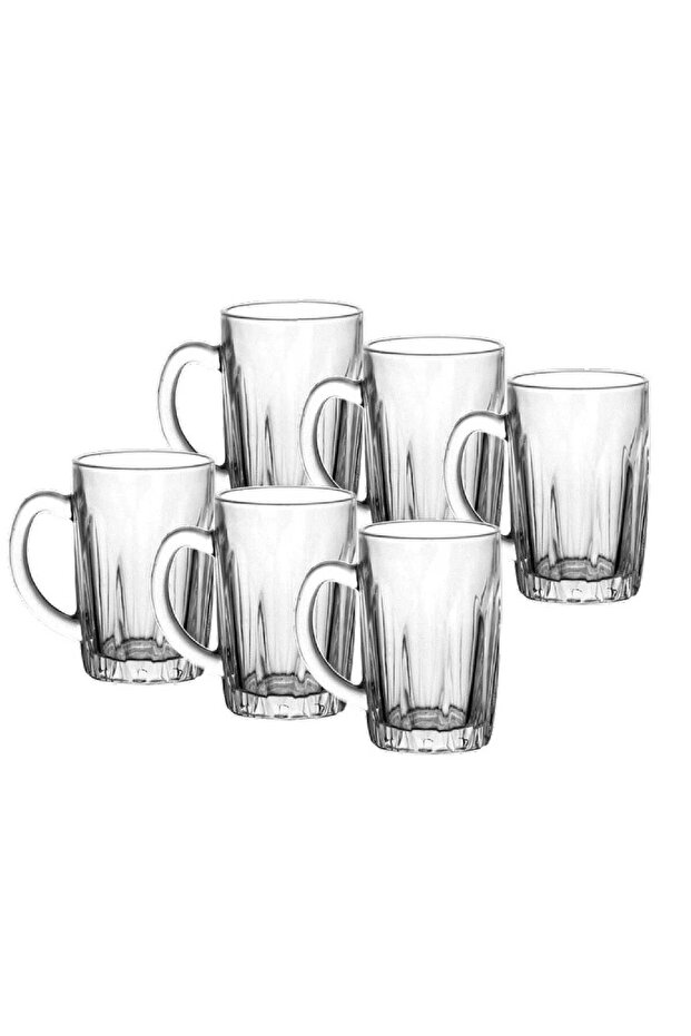 Glass Mug Set, 6 pcs