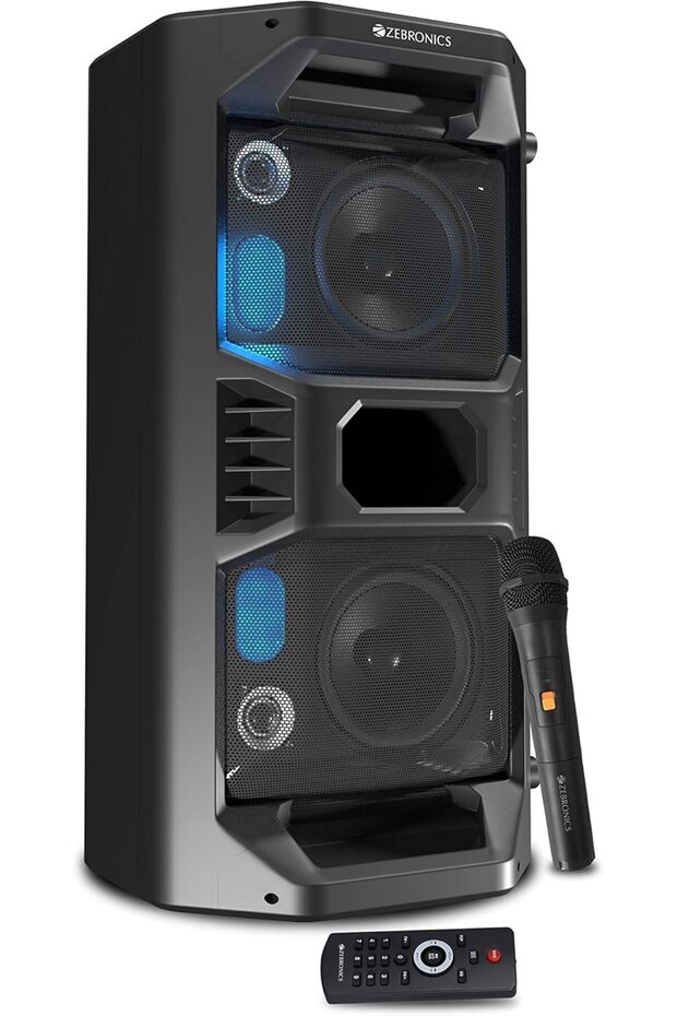 Space Deck PRO 40W Bluetooth Boombox Speaker RGB Lights Wireless Mic Remote FM USB AUX TWS