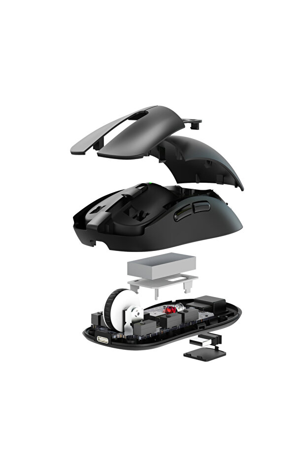 Banza 24000 Dpi Tri-Mode Kablosuz PAW3311 sensör Makro Yazılımlı Gaming Mouse - 5