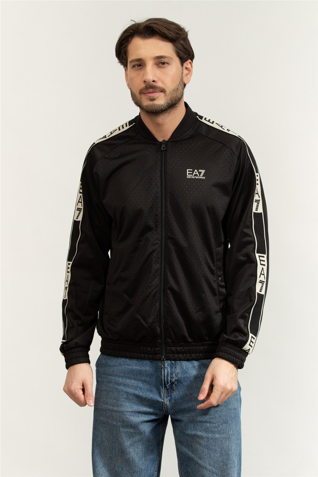 Erkek Fermuarlı Sweatshirt - 1