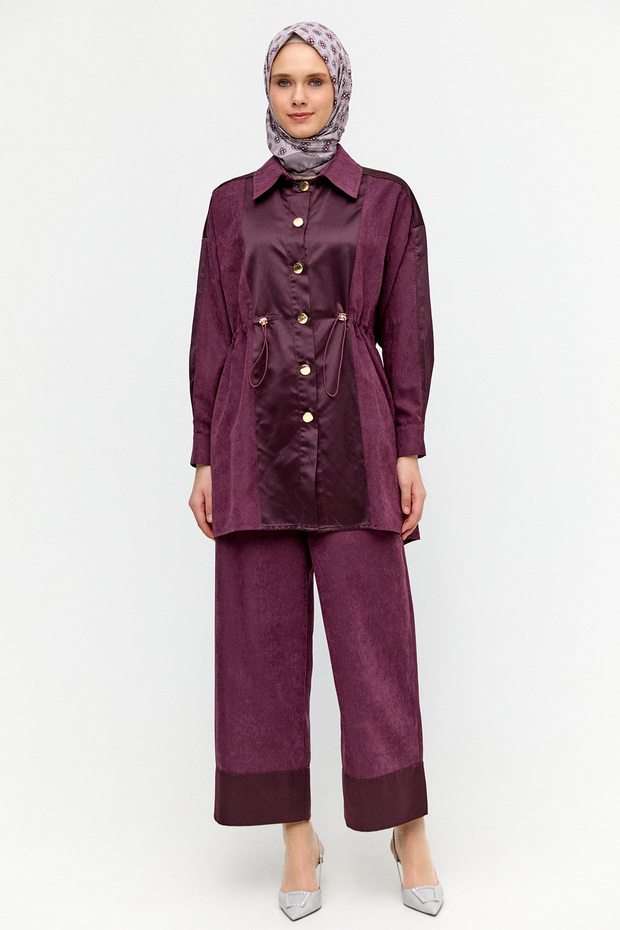 Düğmeli Lyocell Tunik - 1