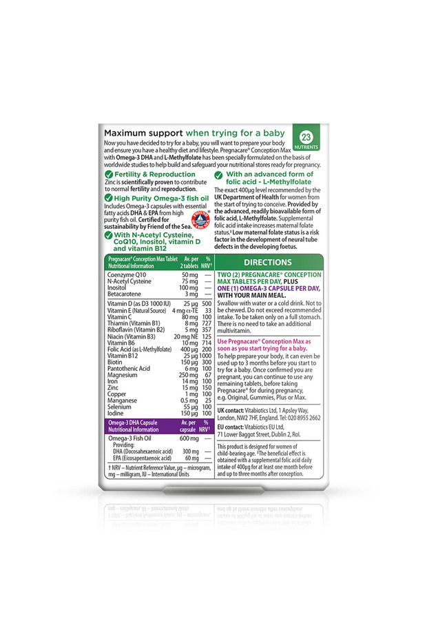 Pregnacare Conception Max 84 Tablets/capsules - 3