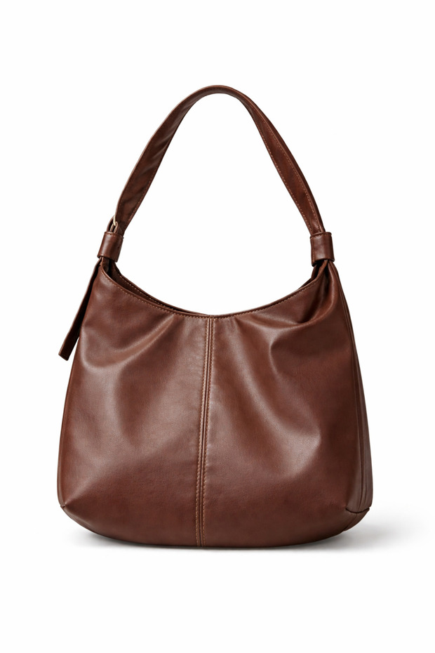 Women's Brown Soft Leather Hobo Shoulder Bag – Casual, Stylish, and Convenient