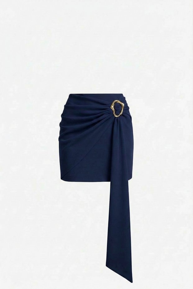 Buckle Detail Belted Shaping / Sculpting Mold Mini Skirt Jt9380