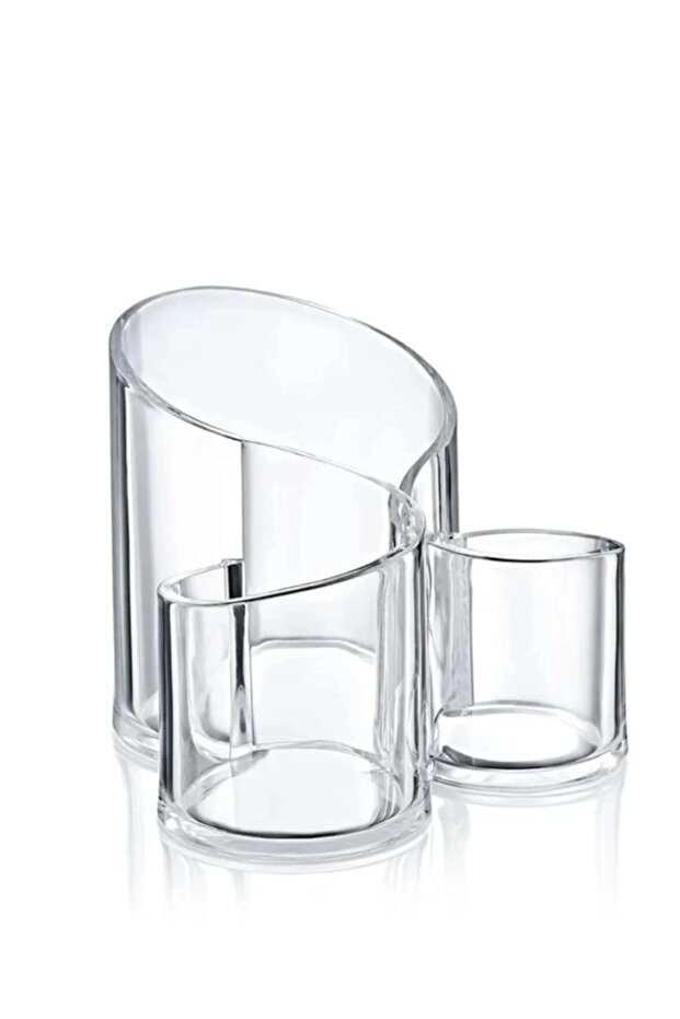 Makeup Organizer Transparent - 3 Compartments