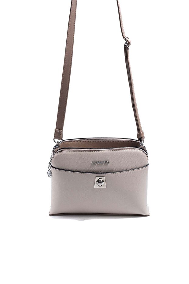 Beige - Latte Plain Women's Crossbody Bag Sp623