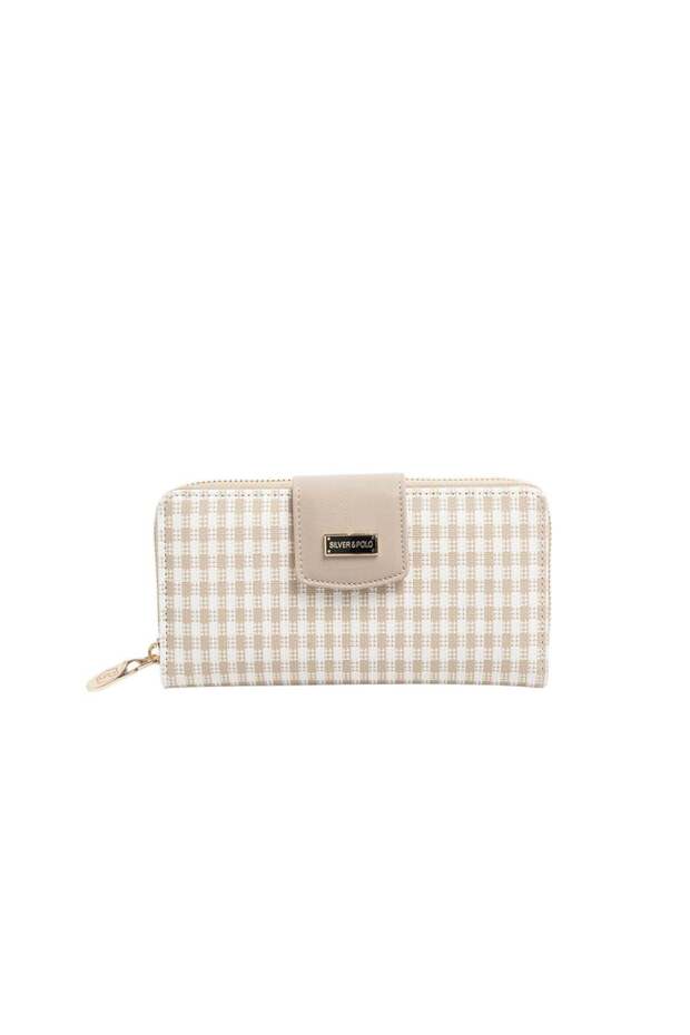 Kum Beji - Kum Plaid Line Square Women's Wallet and Card Holder Sp928