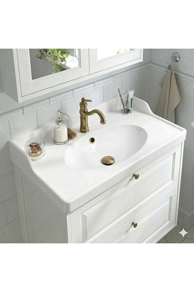 Vintage Sink Faucet Retro Bathroom Faucet Antique Brass Color