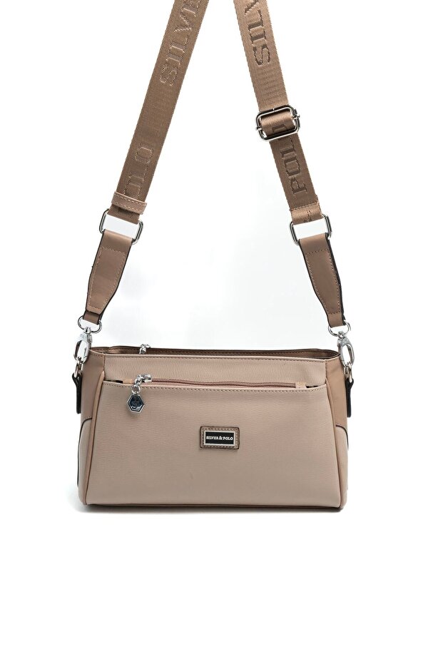 Dark Beige - Latte Plain Women's Crossbody Bag Sp1273
