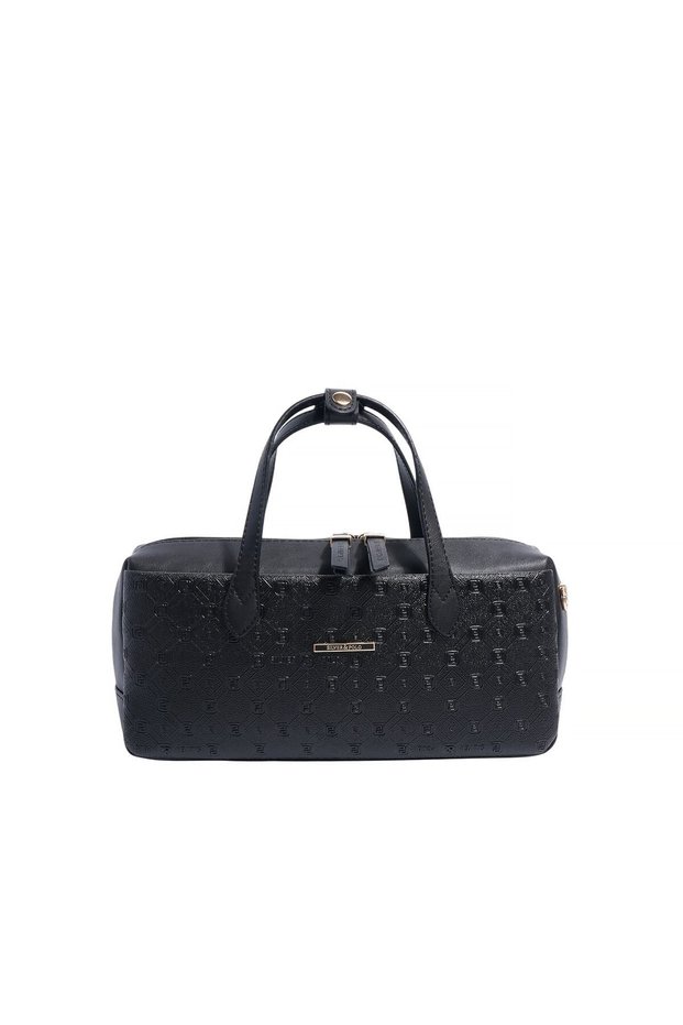 Black - Women's Handbag with Black Logo Sp1276