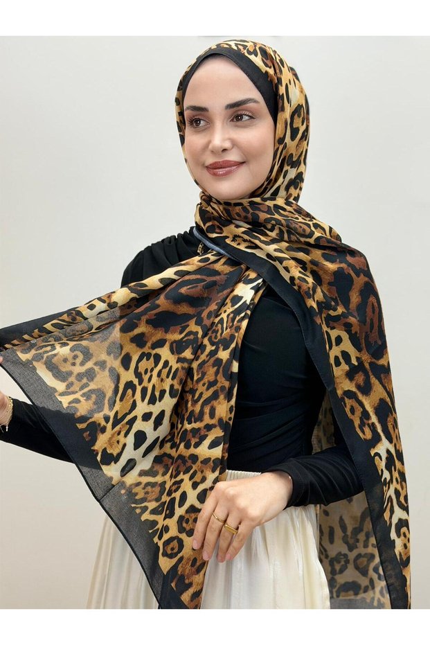 شال ناعم بنمط الفهد