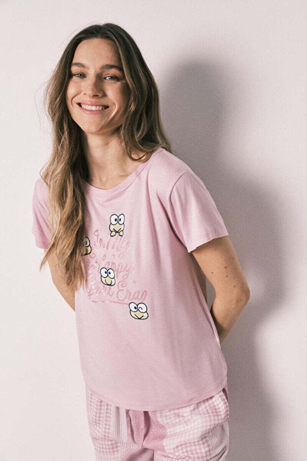 بيجامة طويلة مرقَّع Keroppi