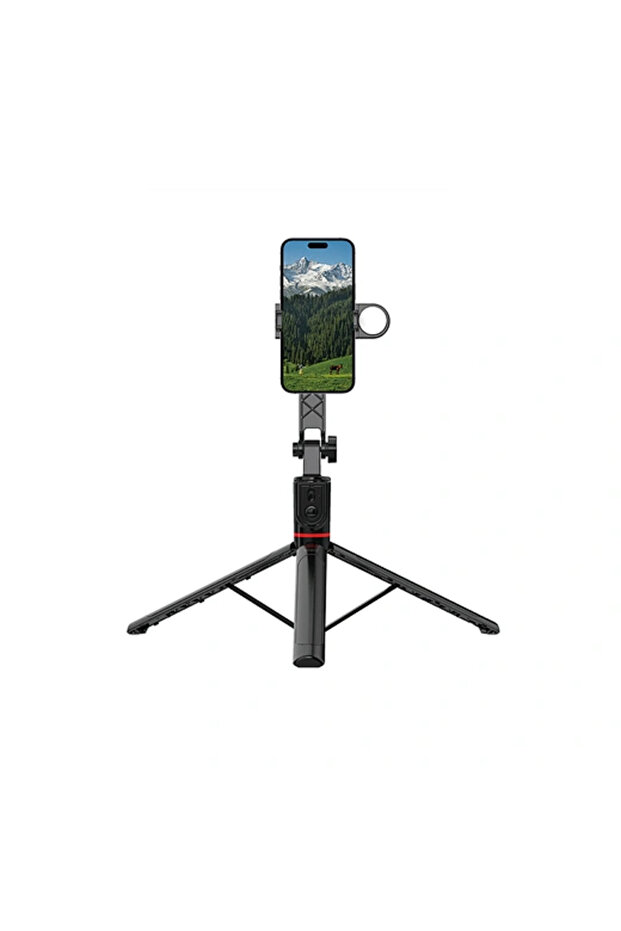 Wi-SE015 Live Broadcast Tripod Selfie Stick 1.8m - Black