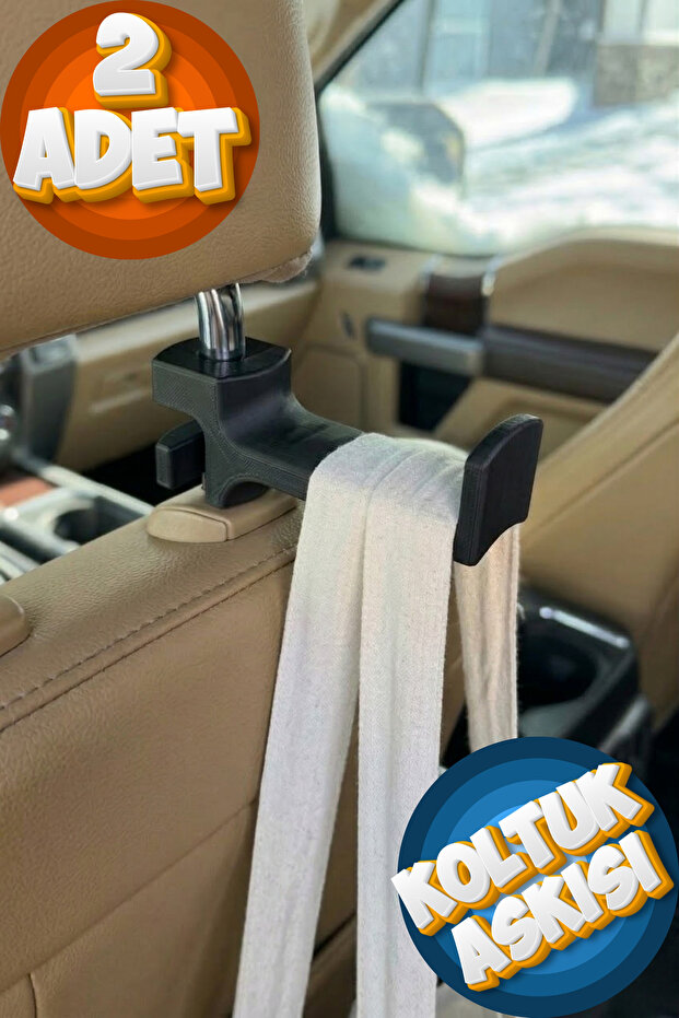 2 Pieces of Car Seat Back Hooks, Storage Hooks, Bag Clothes Hangers