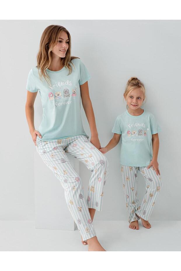 Mother-Daughter Pajamas (Sold Separately) Set 100% Cotton – Short Sleeve Combination