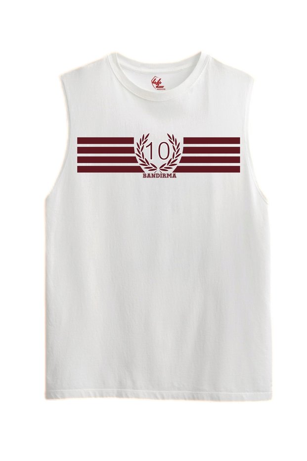 Bandırma No.10 Prestige – Minimal Wreath Design T-Shirt / Tank Top (Optional)