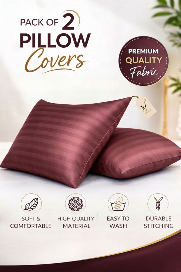 Pillowcase 2-Pack Microfiber Set with Envelope Closure – Soft & Breathable - 1