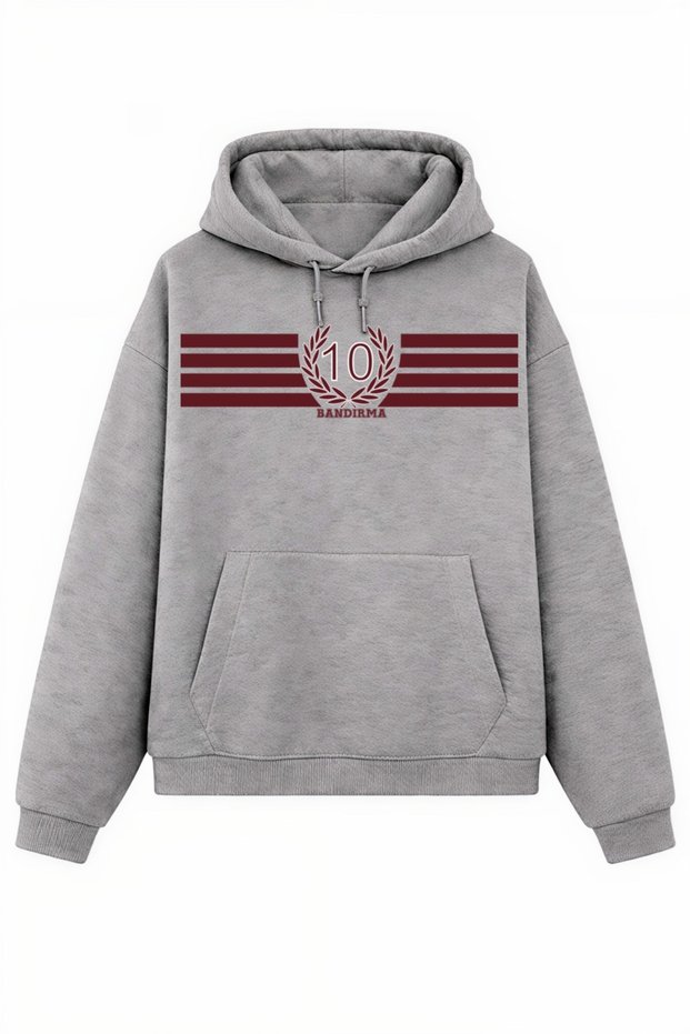 Bandırma No.10 Prestige – Minimal Wreath Design Sweatshirt - Hoodie (Optional)