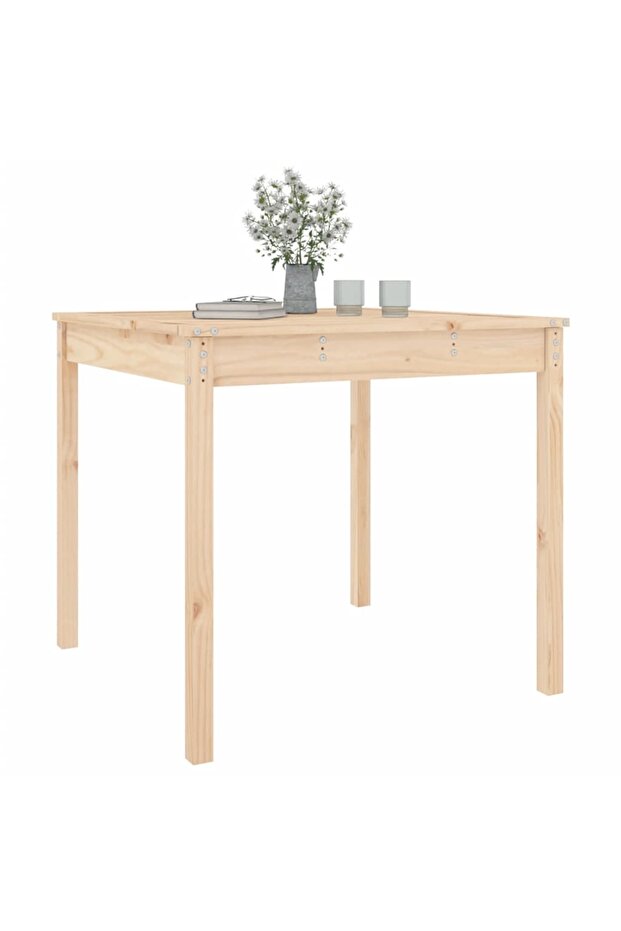 Garden table, 82.5x82.5x76 cm, solid pine wood - 4