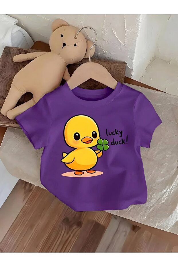 Lucky Duck Unisex Children's T-Shirt 3Gh4