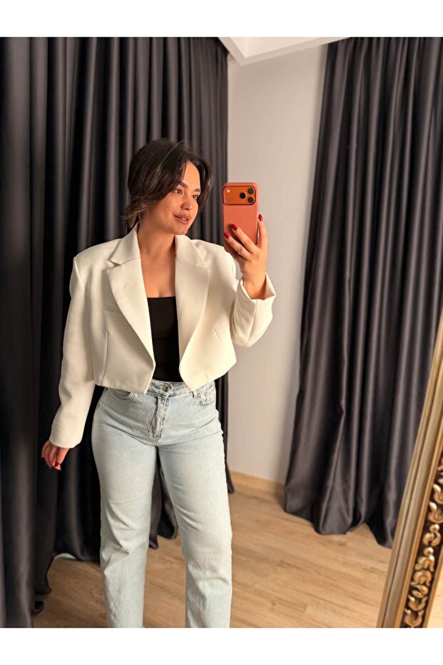 Kısa Blazer Ceket - 2