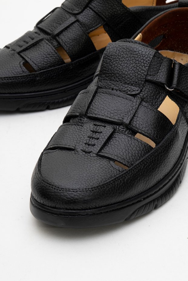 Genuine Leather , Velcro, Summer, Nubuck and Leather Men's Summer Outdoor Shoes