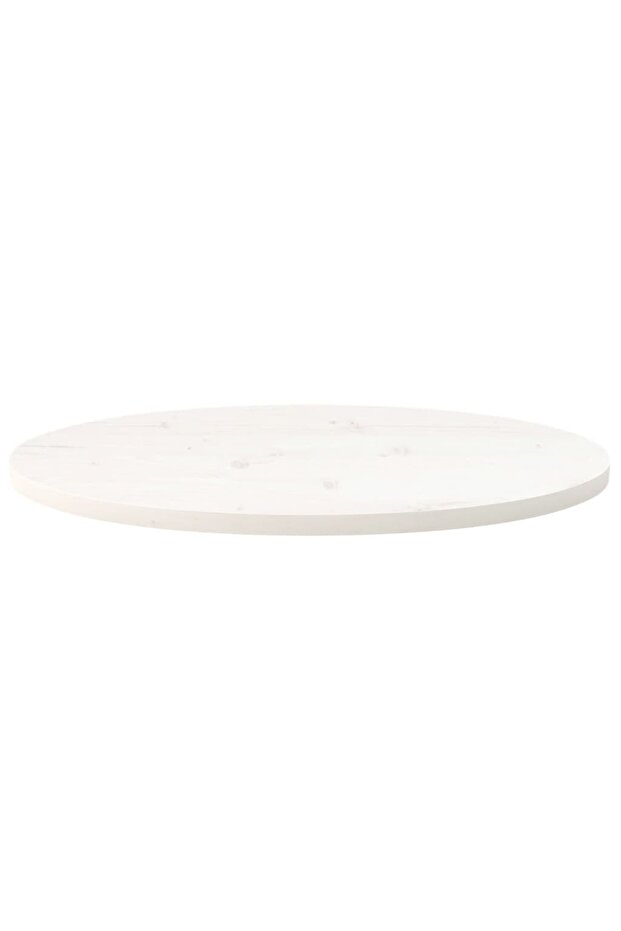 Table top, white, 70x35x2.5 cm, solid pine wood, oval - 2