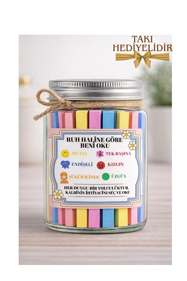 Mood Jar - 90 Messages According to Your Mood - with Jewelry Gift