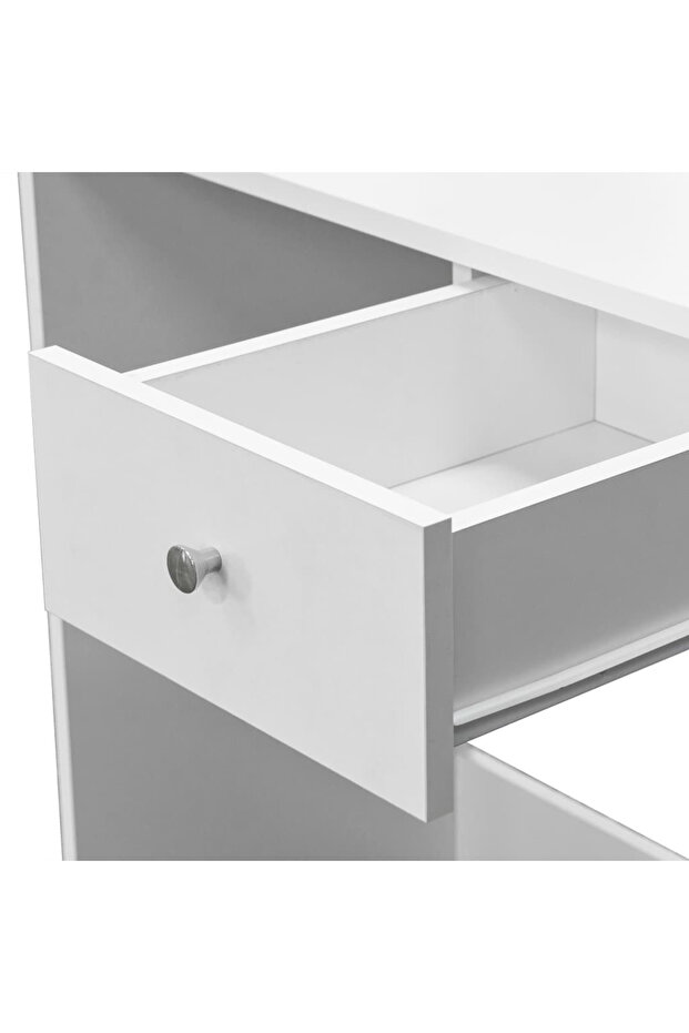 Dressing table, chipboard, 75x40x141 cm, white - 4